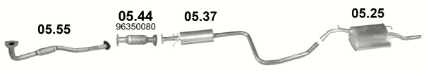 Tłumik Daewoo Nubira II 1.6i 16V