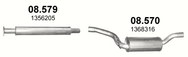 Tłumik Ford Focus C-Max 2.0 TDCi