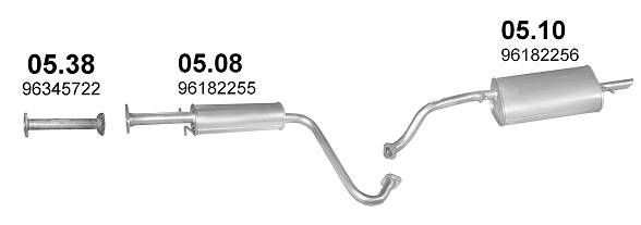 Tłumik Daewoo Lanos 1.5i