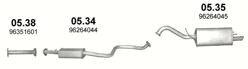 Tłumik Chevrolet Tacuma 2.0i 16V