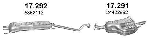 Tłumik Opel Astra Astra II (1998-2004) 1.6i 8V