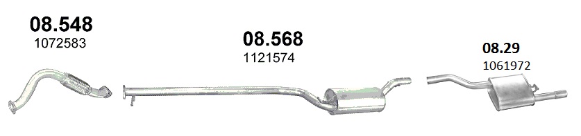 Tłumik Ford Focus Focus MK1 (1998-2004) 2.0