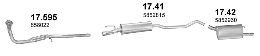 Tłumik Opel Corsa Corsa B (1993-2000) 1.7 Diesel