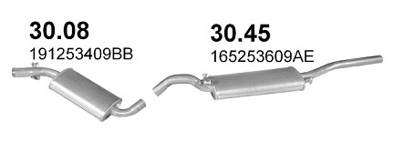 Tłumik Volkswagen Jetta Jetta II (1983-1992) 1.6