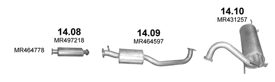 Tłumik Mitsubishi Pajero Pinin 1.8 GDi 16V