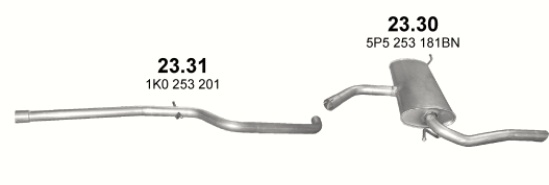 Tłumik Seat Altea XL 1.9 TDi