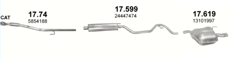 Tłumik Opel Vectra Vectra C (2002 - 2008) 1.8i 16V