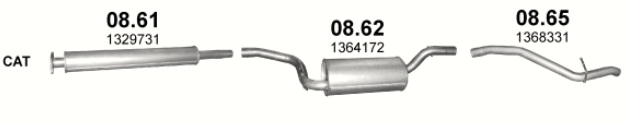 Tłumik Ford Focus Focus MK2 (2004 - 2011) 1.8i