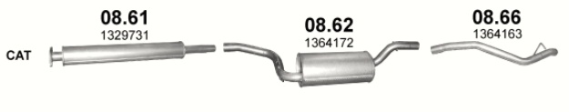 Tłumik Ford Focus Focus MK2 (2004 - 2011) 1.8i