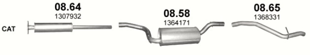 Tłumik Ford Focus Focus MK2 (2004 - 2011) 1.6i
