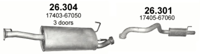Tłumik Toyota Land Cruiser 3.0 Diesel