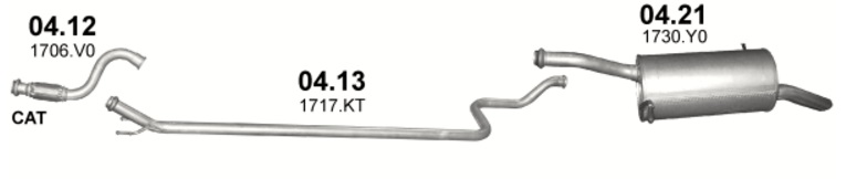 Tłumik Citroen Berlingo II (2008 - ) 1.6 HDi