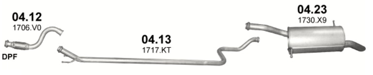 Tłumik Peugeot Partner II (2008 - ) 1.6 HDi