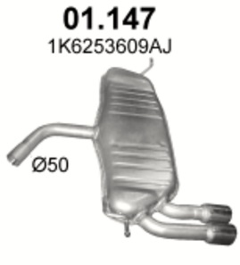 Tłumik Audi A3 8P (2003 - 2012) 2.0 FSi