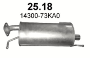 Tłumik Opel Agila B (2008 - 2014) 1.2i 16V