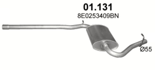 Tłumik Audi A4 B6 (2000 - 2004) 1.9 TDi