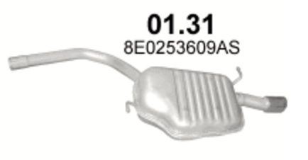 Tłumik Audi A4 B6 (2000 - 2004) 1.6i