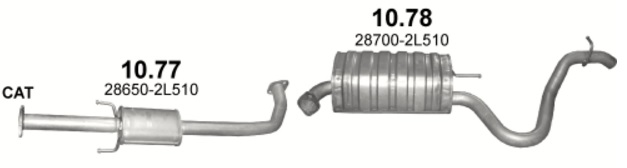 Tłumik Hyundai i30 I (2007 - 2012) 2.0 CRDi