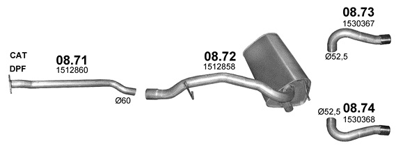 Tłumik Ford Kuga 2.0 TDCi