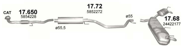 Tłumik Opel Vectra Vectra C (2002 - 2008) 2.0 Turbo