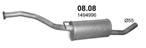 Tłumik Ford Transit Connect 1.8 TDCi
