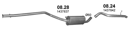 Tłumik Ford Transit Connect 1.8 TDCi