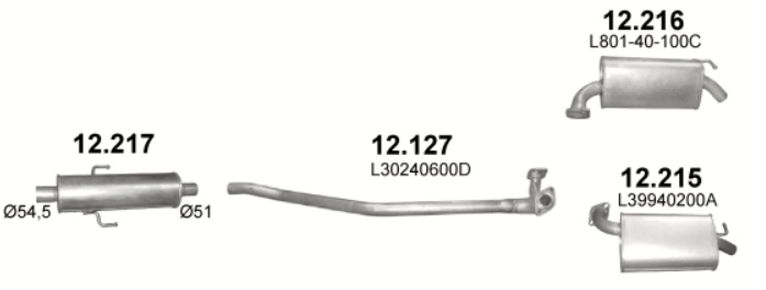 Tłumik Mazda 6 2.3 16V