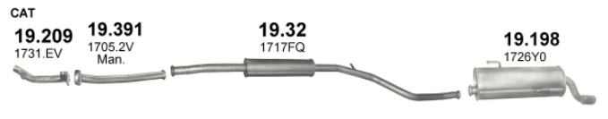 Tłumik Peugeot 206 1.6