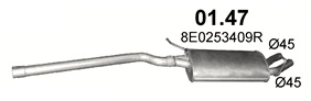 Tłumik Audi A4 B6 (2000 - 2004) 1.8