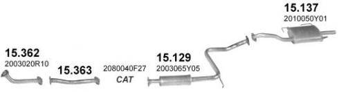 Tłumik Nissan Sunny B14/N14 (1990-1995) 1.4/1.4i