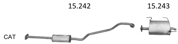 Tłumik Nissan Almera Tino 1.8i