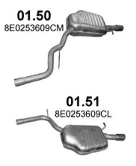 Tłumik Audi A4 B6 (2000 - 2004) 2.5 TDi