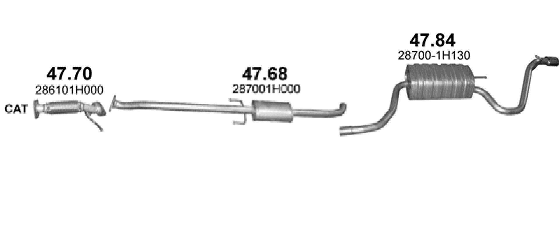 Tłumik Kia Pro Ceed 1.4i 16V