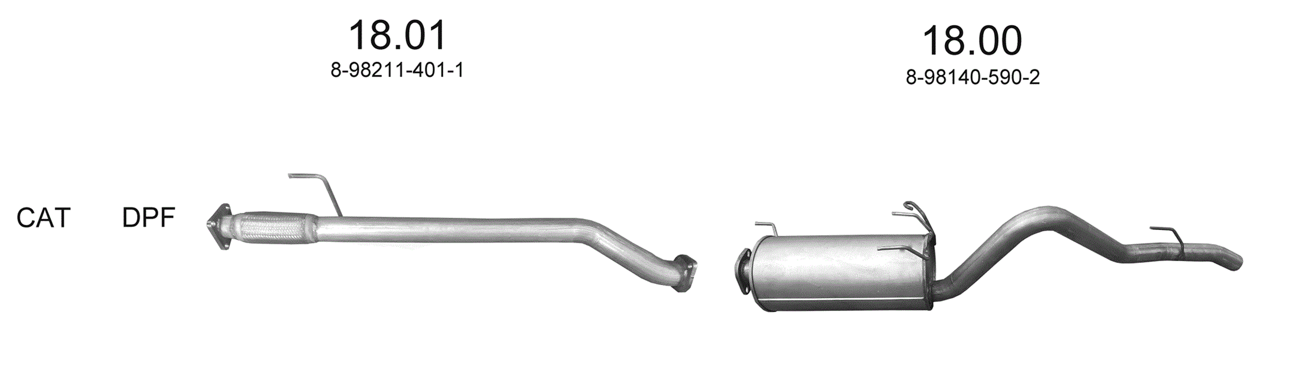 Tłumik Isuzu D-MAX II 2.5