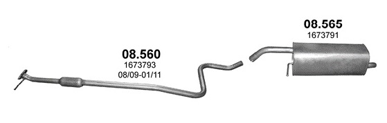 Tłumik Ford Fiesta 1.25