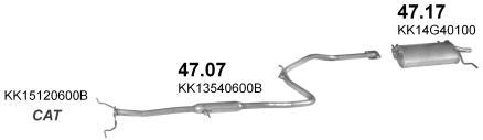 Tłumik Kia Pride 1.3
