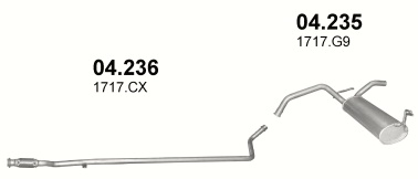 Tłumik Citroen C1 1.4 HDi