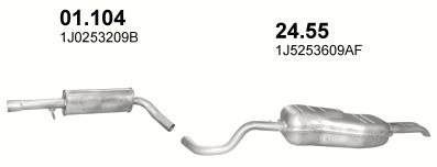Tłumik Seat Toledo II (1999 - 2004) 1.8 Turbo