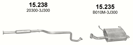 Tłumik Nissan Primera P11 (1996-2000) 1.6i