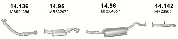 Tłumik Mitsubishi Pajero 2.8 TDI