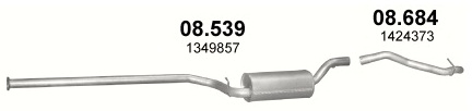 Tłumik Ford Focus Focus MK2 (2004 - 2011) 1.8 TDCi