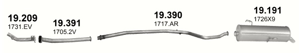 Tłumik Peugeot 206 1.1