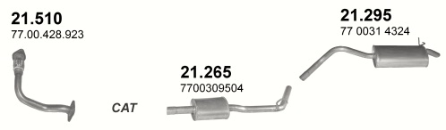 Tłumik Renault Kangoo Kangoo I (1998-2003) 1.9 D / TD