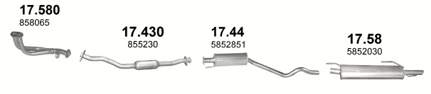 Tłumik Opel Astra Astra I (1991-2002) 1.6i 16V